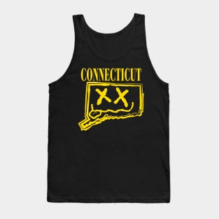 Grunge Heads Connecticut Happy Smiling 90's style Grunge Face X eyes Tank Top